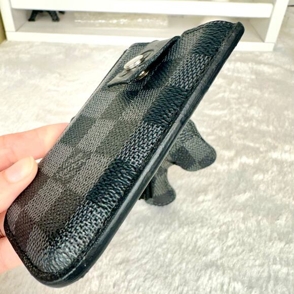 Louis Vuitton Damier Graphite black Card case keychain converted CUSTOM - Picture 10 of 16